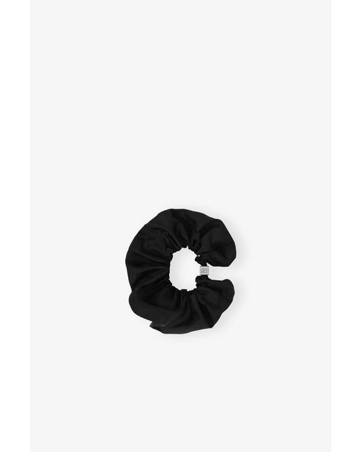 Ganni Black Duchesse Nylon Scrunchie