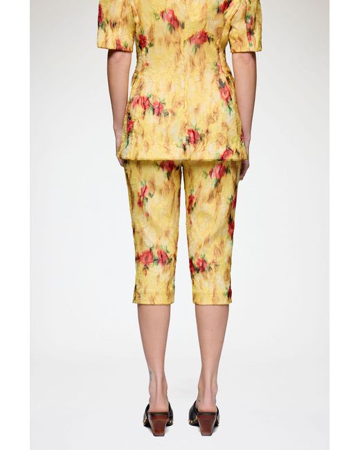 Ganni Metallic Capri Trousers