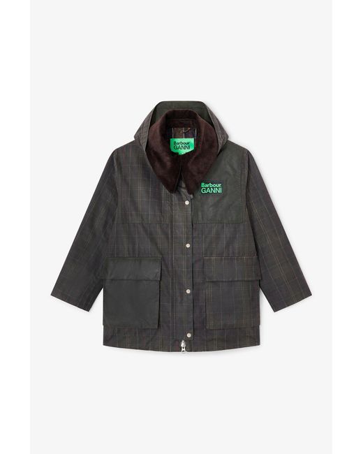 Ganni Black X Barbour Waxed Jacket