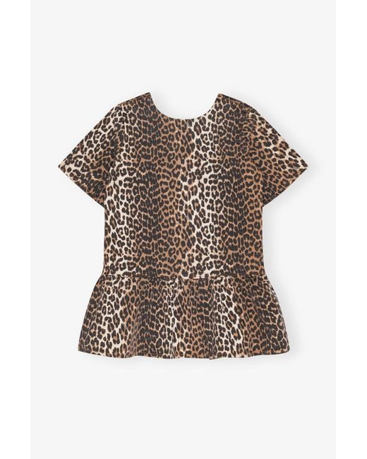 Ganni Open-Back Mini Denim Dress | Lyst