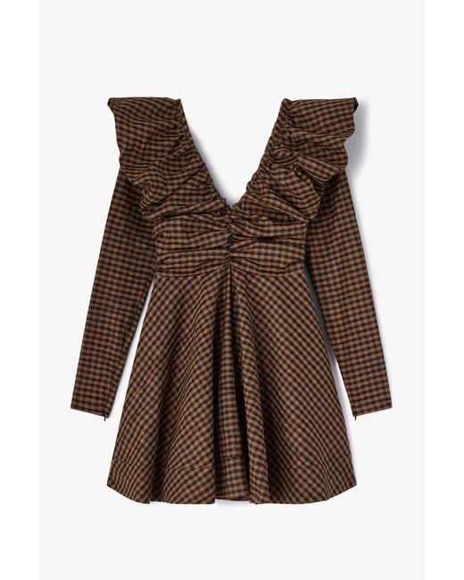 Ganni Brown Dress