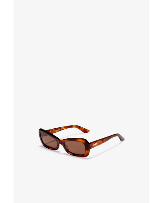 Ganni Brown X Ace & Tate Brooke Sunglasses