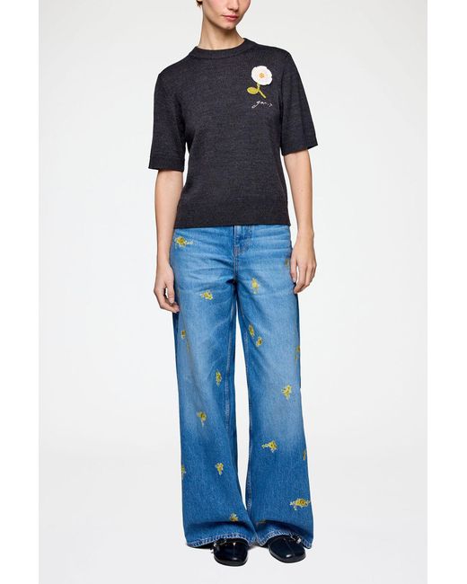 Ganni Blue Tee
