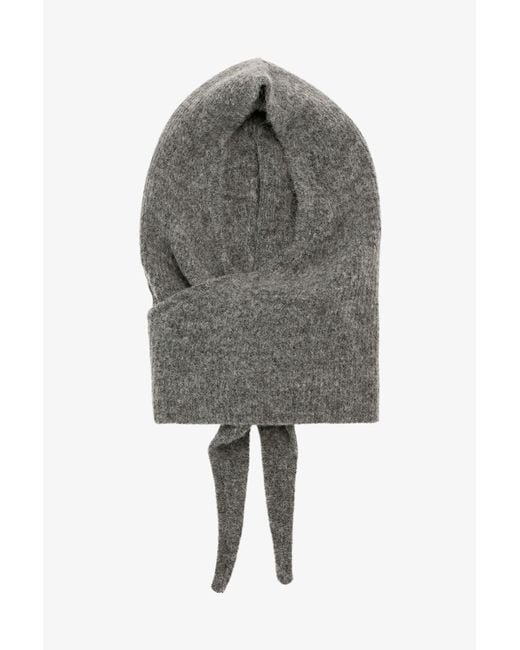 Ganni Black Soft Wool Balaclava