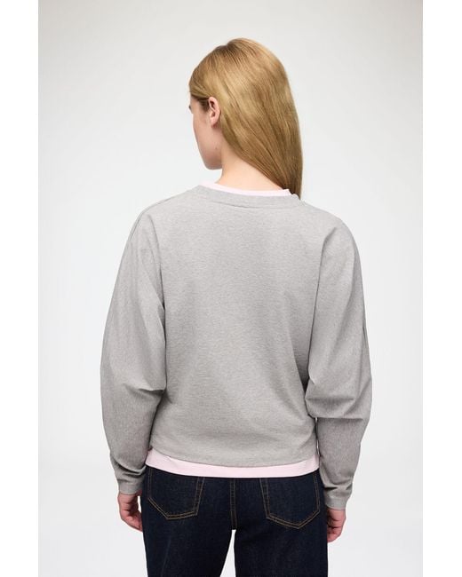 Ganni Gray Blouse