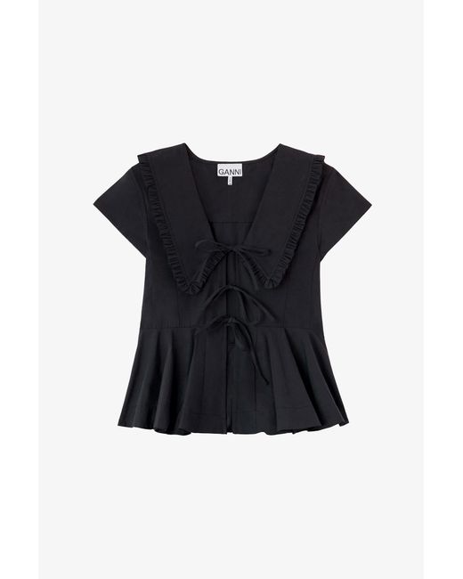 Ganni Black Blouse