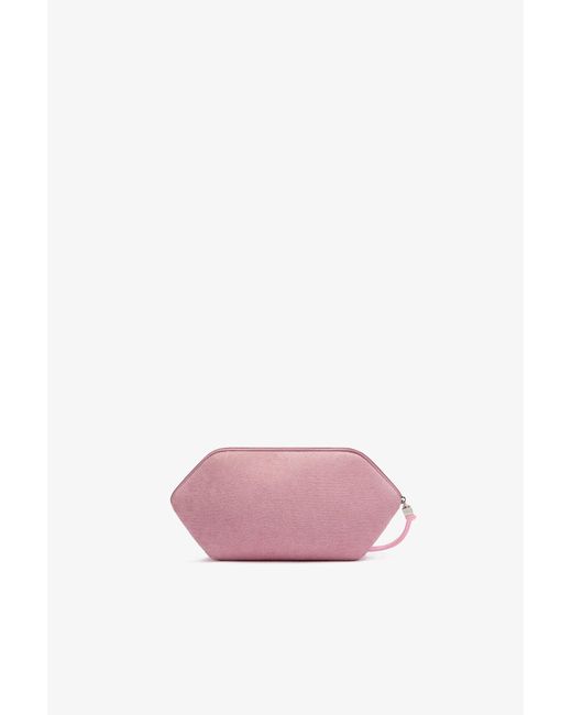 Ganni Pink Bikini Pouch With Crab