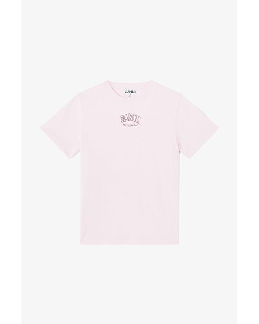 Ganni Pink Essential T-Shirt