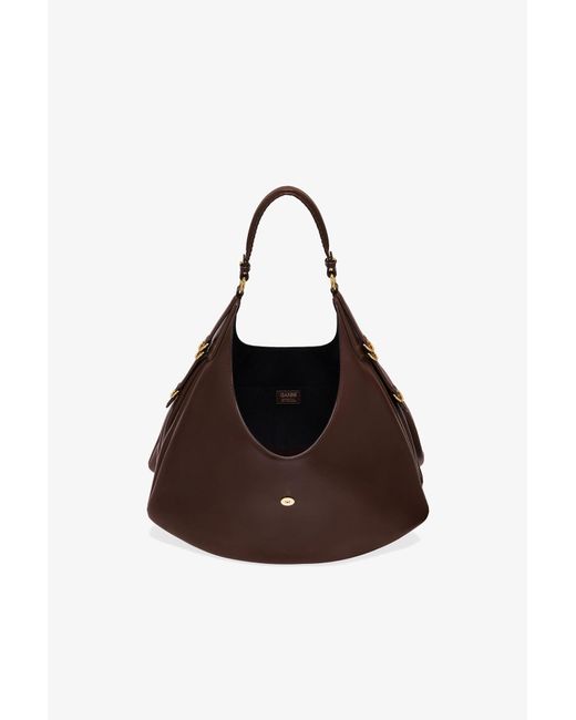 Ganni Brown Large Kat Bag
