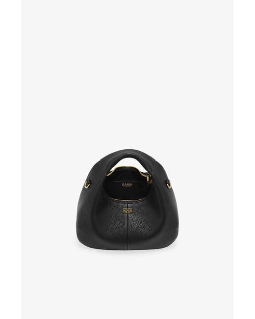 Ganni Black Mini Hobo Bag