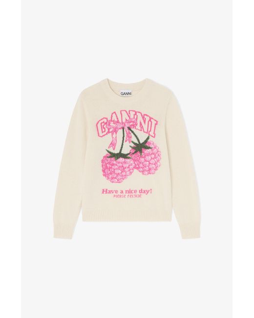 Ganni White Jumper