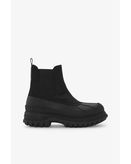 Ganni Black Outdoor Chelsea Boots