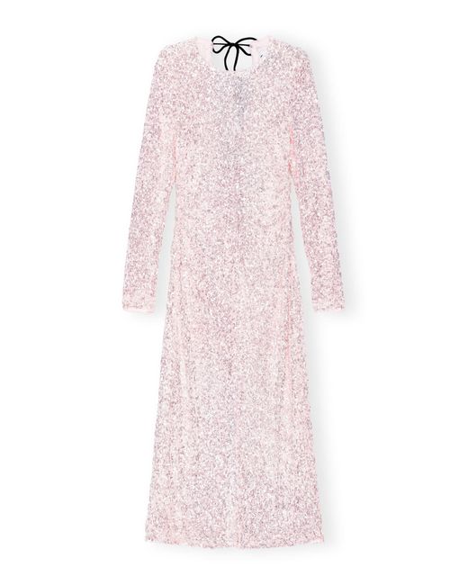Ganni Multicolor 3D Sequins Maxi Dress