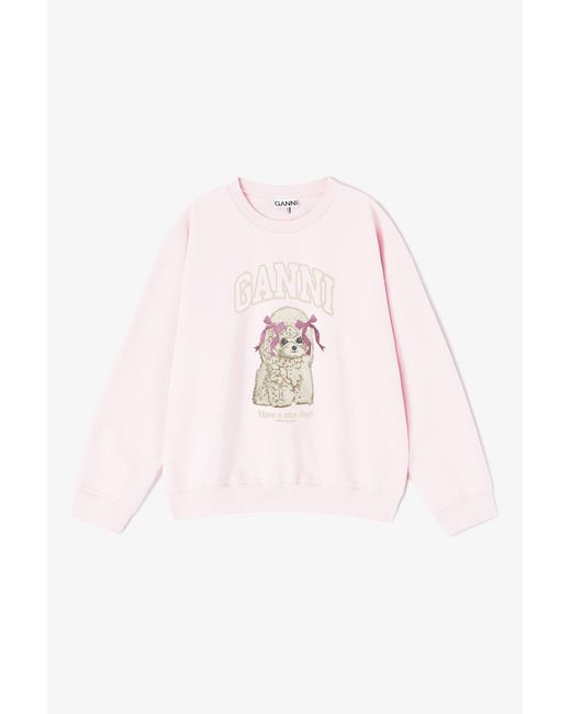 Ganni White Poodle Sweatshirt