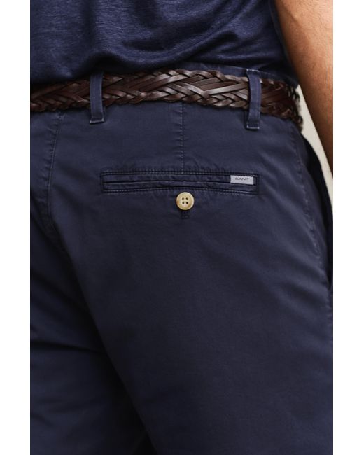 Gant Blue Sunfaded Chino Shorts Evening for men