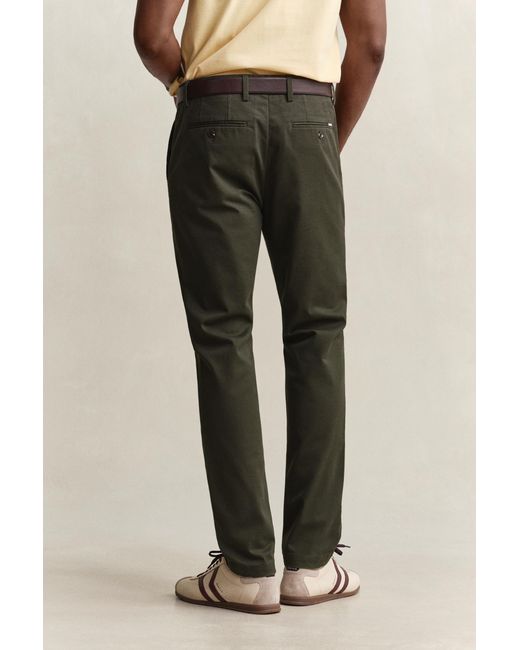 Gant Green Slim Fit Smart Chinos Dark Moss for men