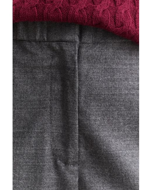 Gant Red Flannel Pants Charcoal Melange