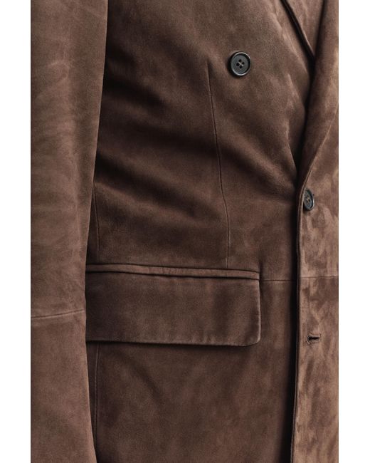 Gant Brown Suede Blazer Rich for men