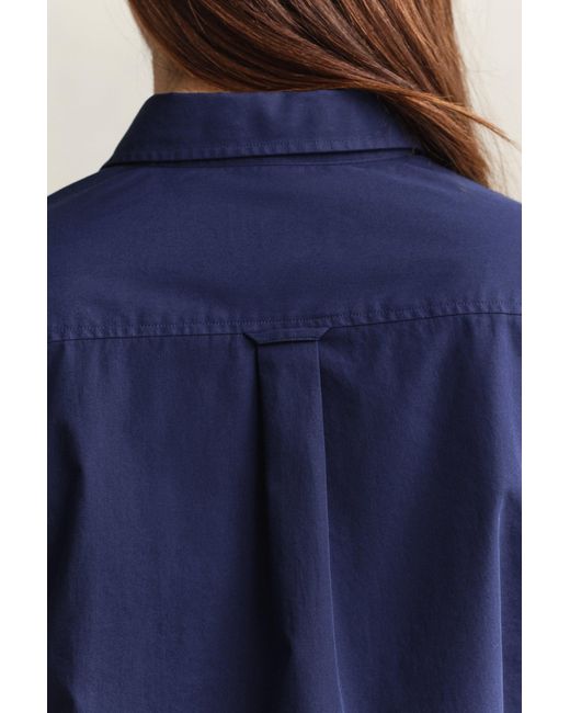 Gant Blue Regular Fit Classic Poplin Shirt Classic