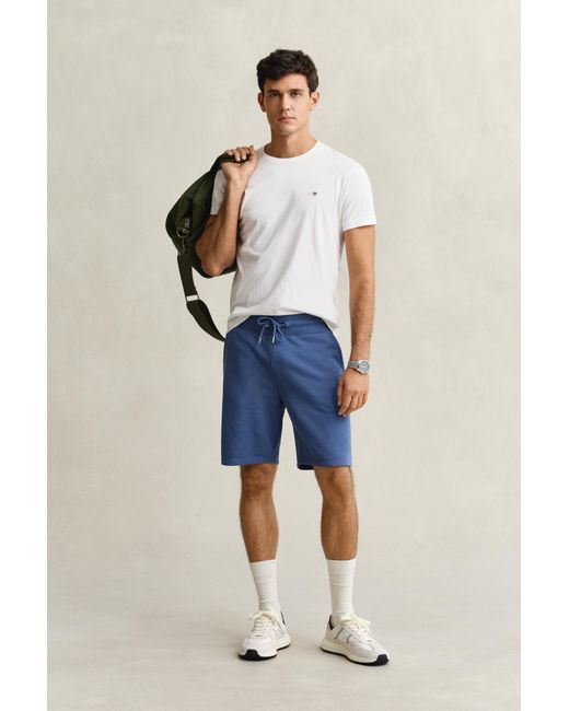 Gant Blue Shield Sweat Shorts for men