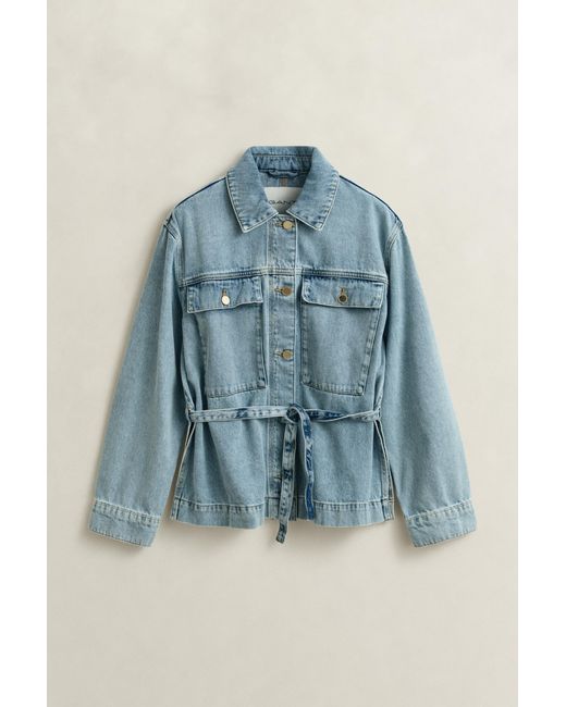 Gant Blue Denim Tie Jacket