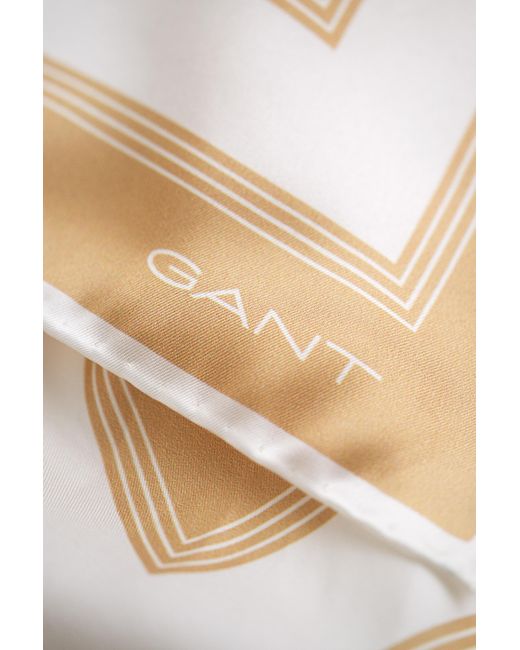 Gant Natural Monogram Silk Scarf