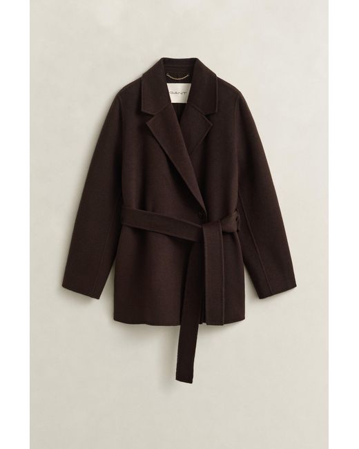 Gant Black Handstitched Belted Jacket Deep