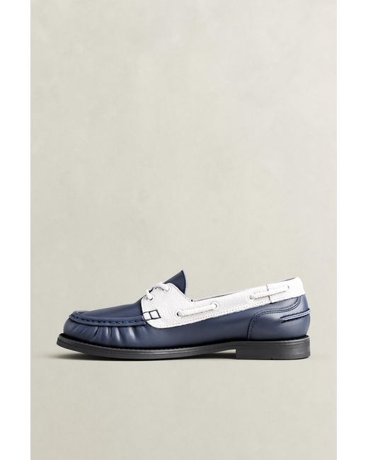 Gant Blue Gracelyn Leather Loafers Evening