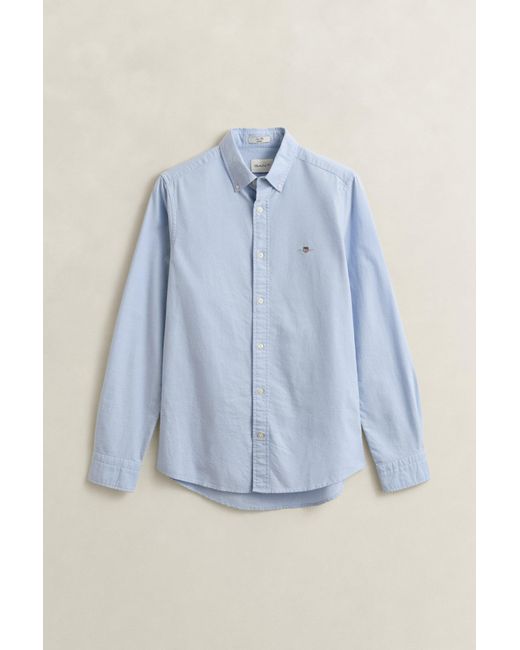 Gant Blue Classic Slim Oxford Shirt for men