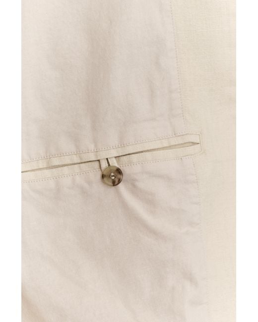 Gant Natural Linen Blend Harrington Jacket Soft Oat for men