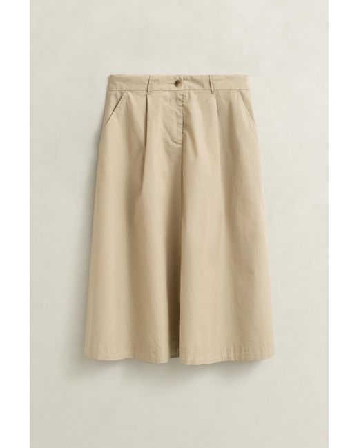 Gant Natural Pleated Chino Skirt