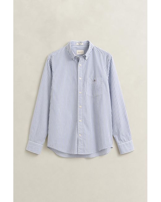 Gant Blue Striped Poplin Shirt for men