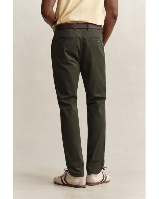 Gant Green Slim Fit Smart Chinos Dark Moss for men