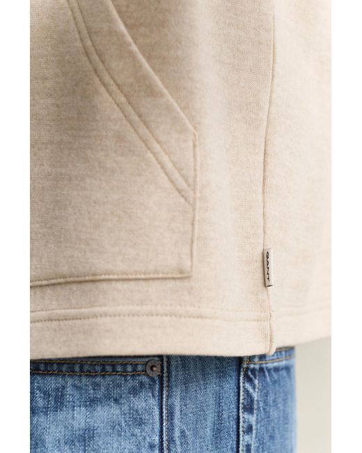 Gant Blue Zipped Vest Oat Melange for men