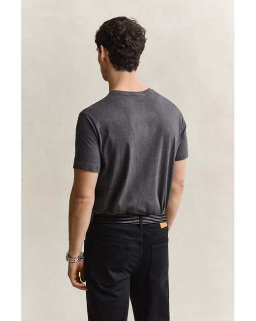 Gant Gray Regular Fit Shield T-Shirt for men