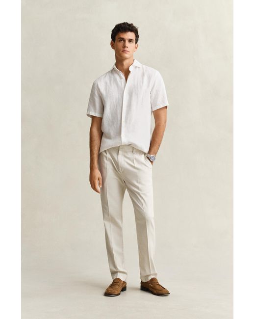 Gant Natural Lyocell Blend Pants for men