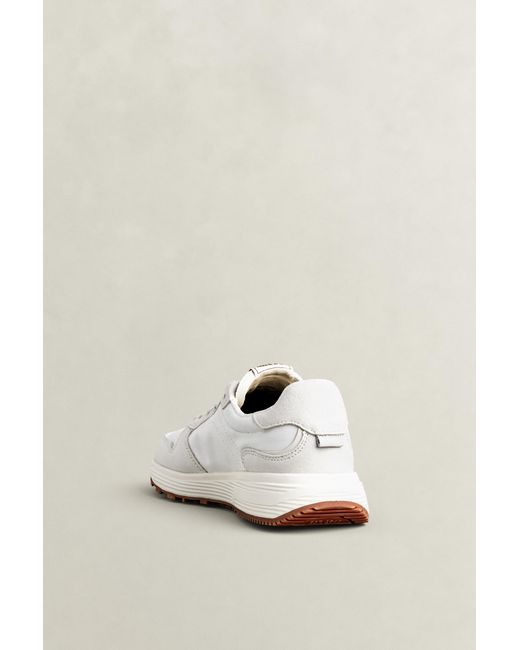 Gant White Beywin Suede Nylon Sneakers