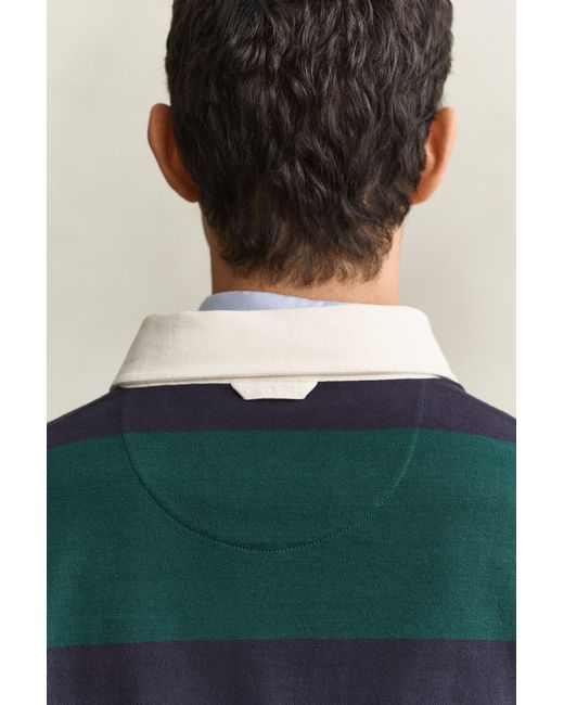 Gant Blue Striped Heavy Rugger for men
