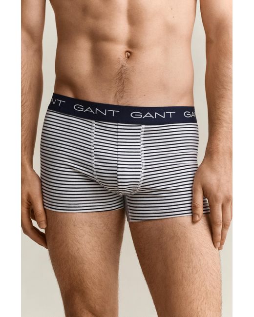 Gant Blue 3-Pack Striped Trunks for men