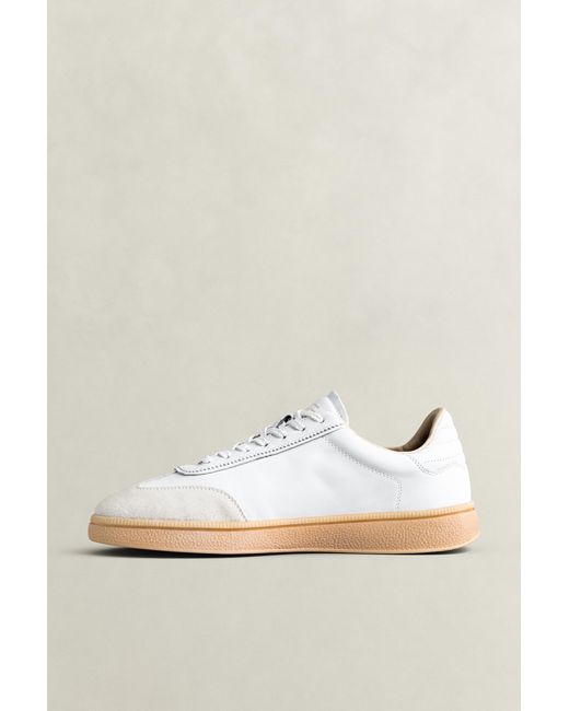 Gant White Cuzmo Leather Sneakers for men