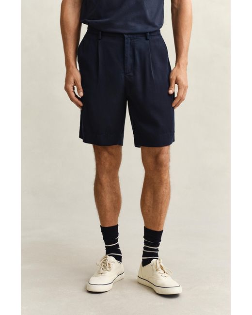 Gant Blue Lyocell Shorts Evening for men