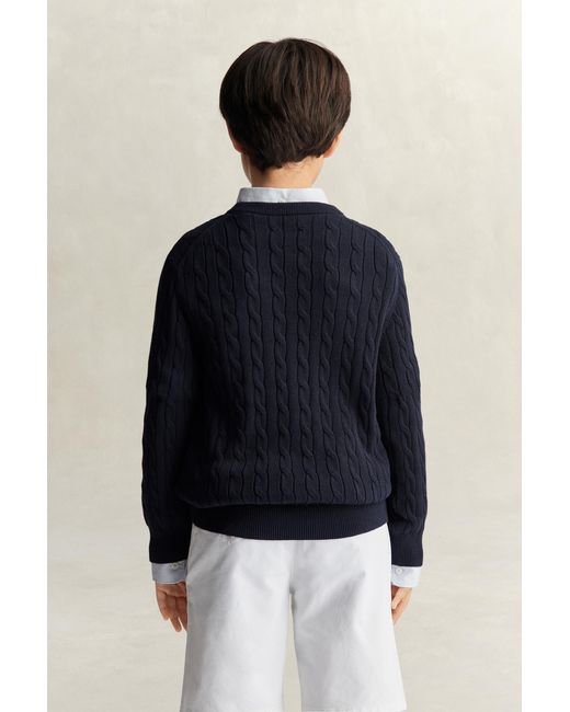 Gant Blue Teens Teen Boys Shield Sweater Evening for men