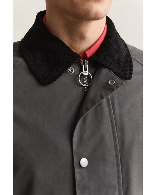 Gant Blue Waxed Barn Coat for men