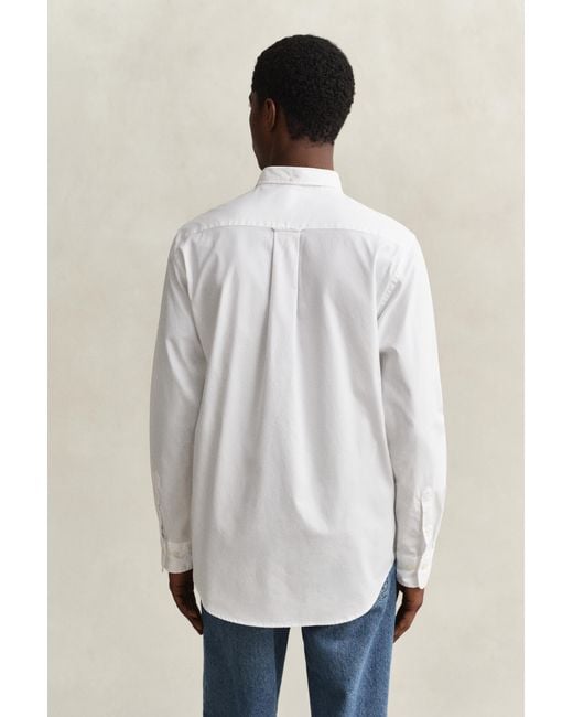 Gant Blue Regular Fit Pinpoint Oxford Shirt for men