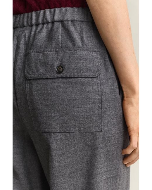 Gant Red Flannel Pants Charcoal Melange