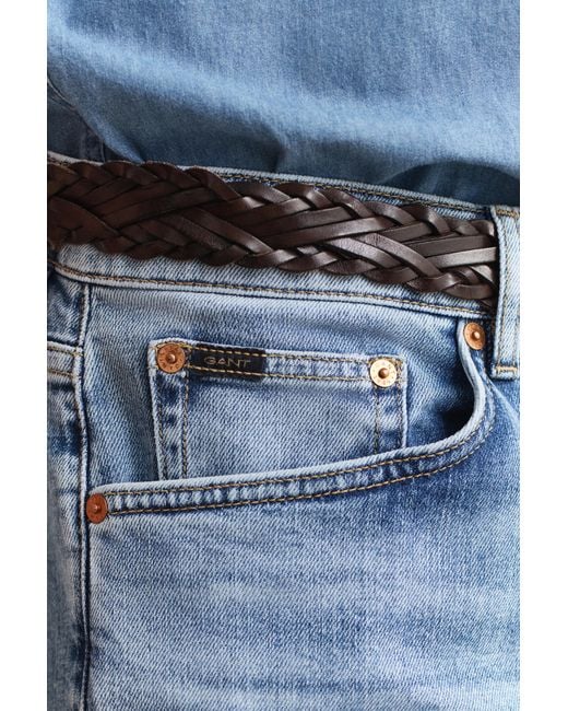 Gant Blue Regular Fit Jeans Semi Worn In for men