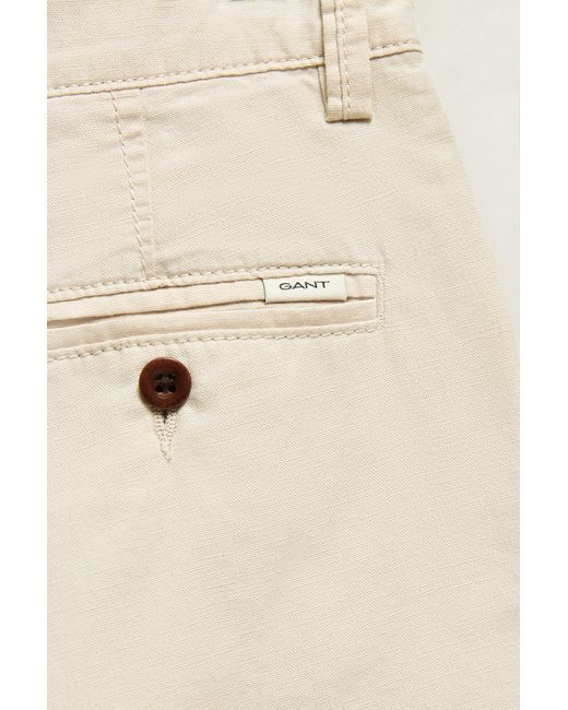 Gant Blue Teens Teen Boys Linen Blend Shorts for men