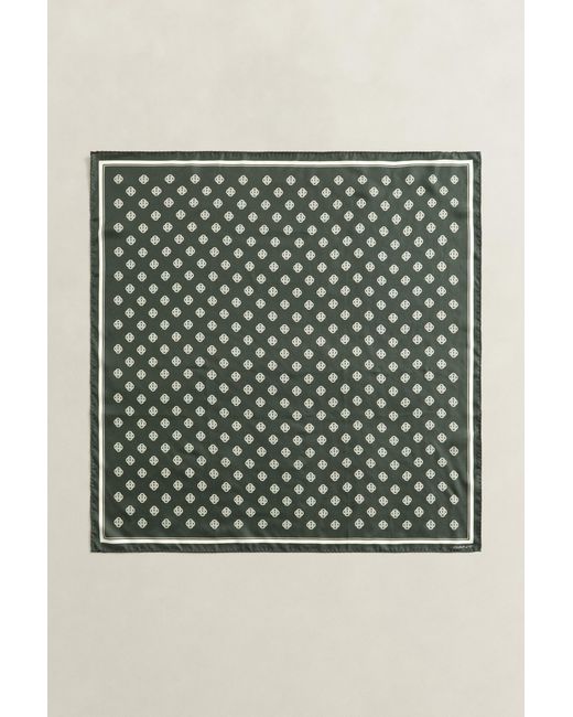 Gant Black Monogram Silk Scarf