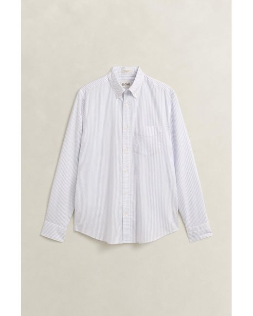 Gant Blue X Yale Striped Oxford Shirt for men