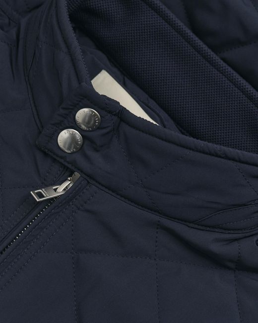 Gant Blue Water-Repellent Quilted Jacket for men